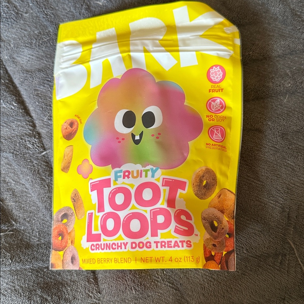 Bark Fruity Toot Loops crunchy Dog Treats mixed berry blend New